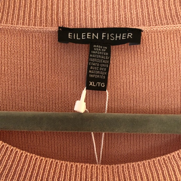 Eileen Fisher Sweater Blush Pink Rounded Neck High-Low Box Top Sz XL BNWT - Picture 4 of 10